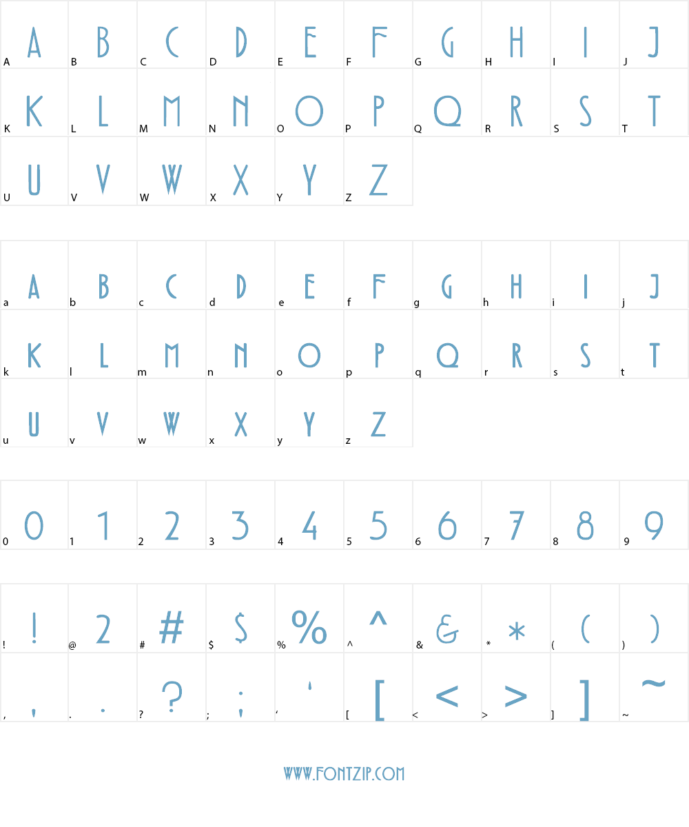 DK Fledermaus Font Character